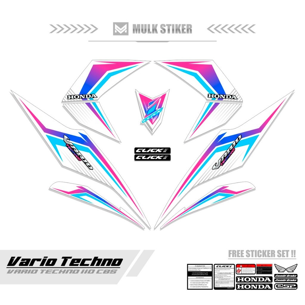 Striping Vario Techno 110 Cbs Motif 115 / Vario Karbu 110 / Click 110 / Vario Lama 110 / Click 110 I