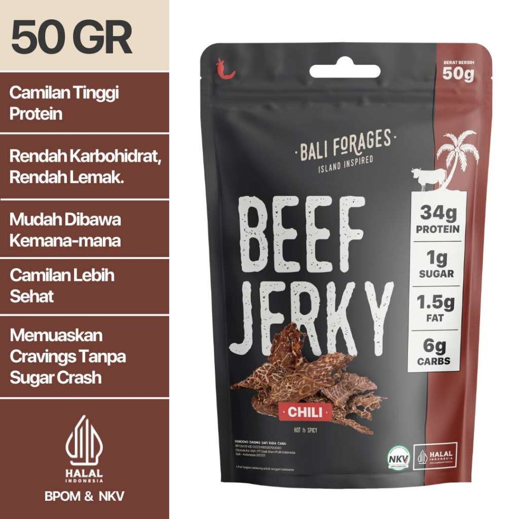 

Chili Beef Jerky (DENDENG AMERIKA) Makanan Ringan
