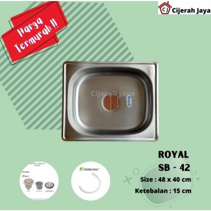 Bak Cuci Piring ROYAL SB42 / Sink ROYAL SB 42 / Wastafel Cuci Piring