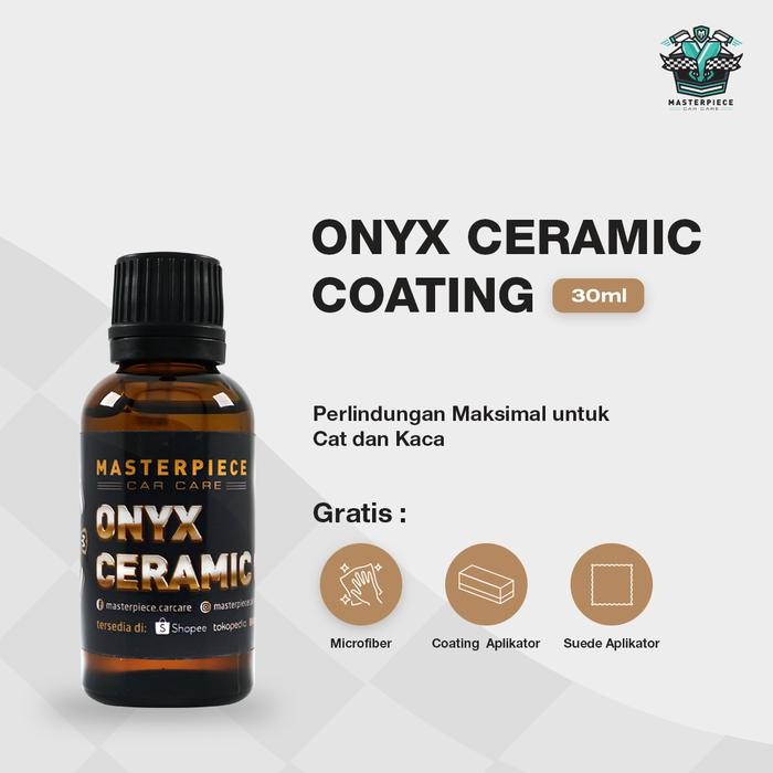 Masterpiece Onyx Nano Ceramic Coating Mobil Mudah Pakai Tahan 1 Tahun - 30ml