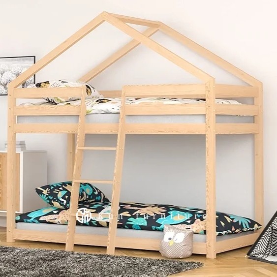 Dipan Tingkat Anak Kayu Jati – Tempat Tidur Tingkat Minimalis Jepara