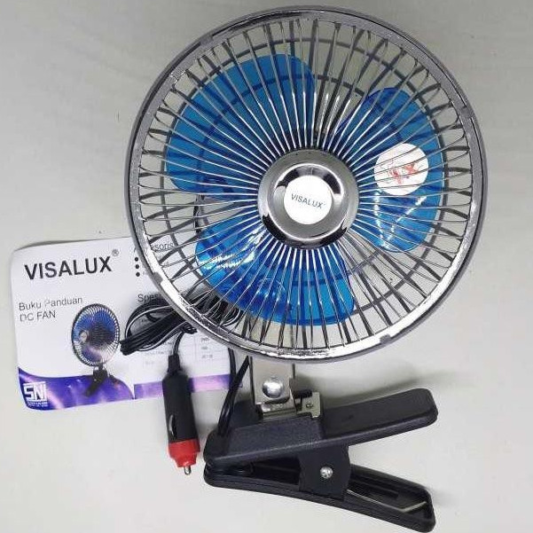 KIPAS ANGIN MOBIL 6 INCH VISALUX KIPAS ANGIN DC 6 INCH 24V KIPAS JEPIT
