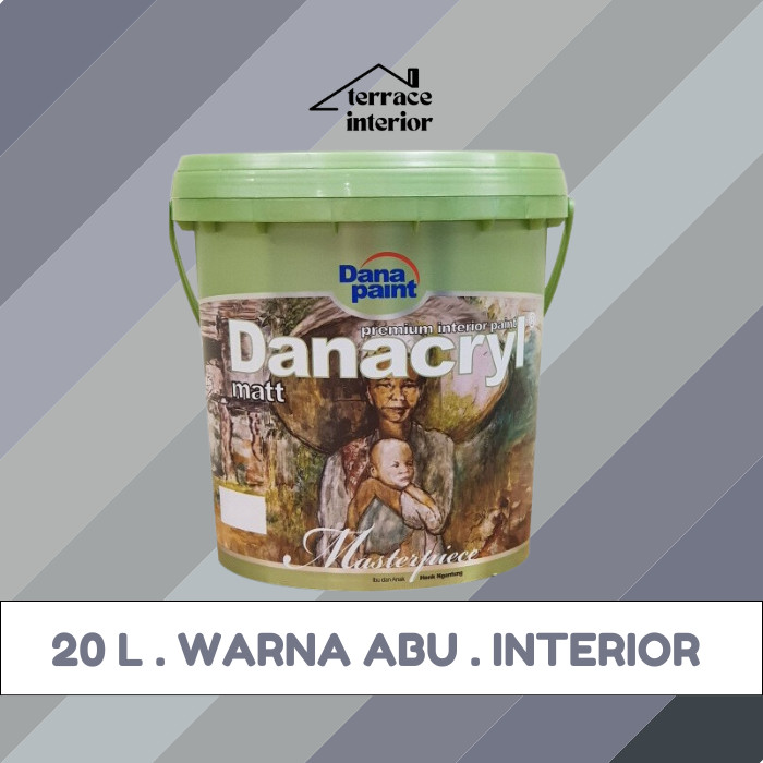 Cat Tembok Interior Danapaint Danacryl Warna Abu 20 L