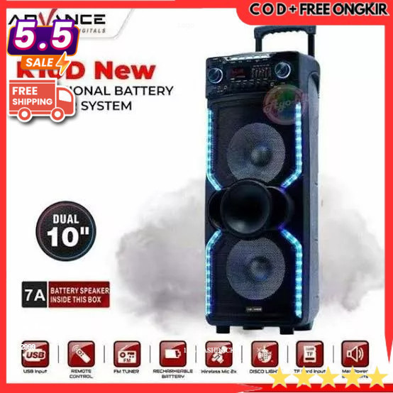 Speaker Advance K10D K12D PORTABLE BLUETOOTH SUARA MANTAP BERGARANSI - K8D