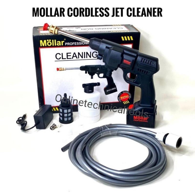 MOLLAR JET CLEANER CAS BATERAI COEDLESS 24V ALAT MESIN CUCI MOBIL MOTOR HPW 2460