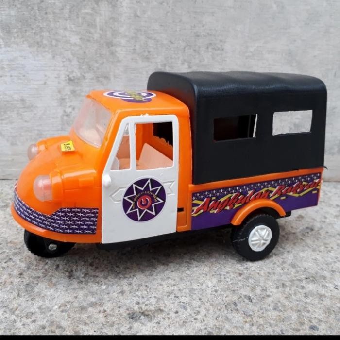 Mainan bemo antik - miniatur becak motor edukasi - anak edukatif