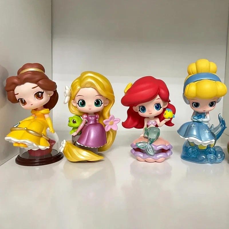 Disney Princess Fairy Town Series Blind Box Cute Snow White Petunia Ariel Mystery Box Decor Mini Pri