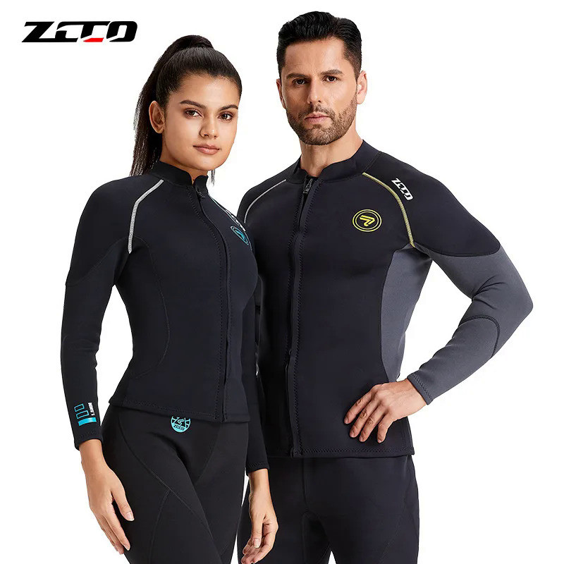 ZCCO 1.5MM Men's Women's Split Top Long Sleeve Wetsuit Surfing And Diving Fishing and Hunting Snorke