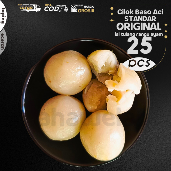 

Baso Aci CILOK STANDAR 25pcs pentol isi TULANG RANGU/Rawan Ayam ORIGINAL by Lahawelah