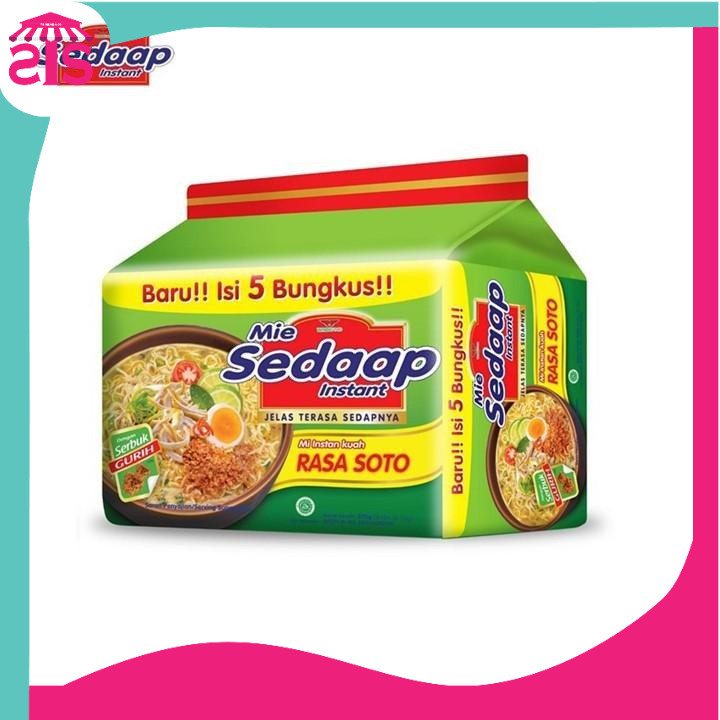 

Sedaap Mie Instan Soto Isi 5 Bag 75 gr x8
