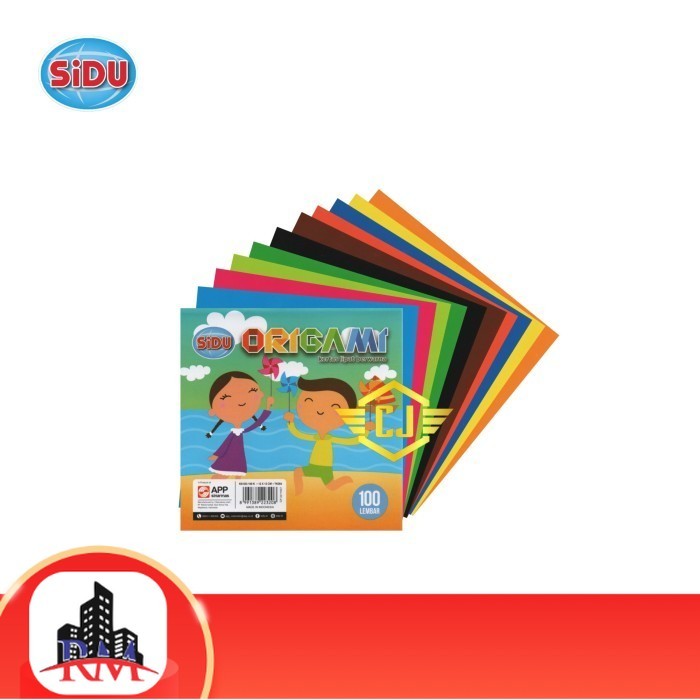 

[1 PAK / 100 LBR] Kertas Melipat / Origami SIDU 12 X 12 cm