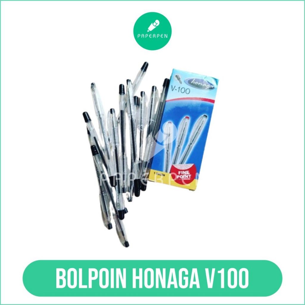 (SN.ATK) BOLPOINT HONAGA V100 HITAM/BULPEN HONAGA/BULPEN SEKOLAH