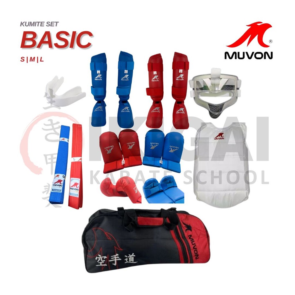 MUVON BASIC KUMITE SET Paket Perlengkapan Alat Karate