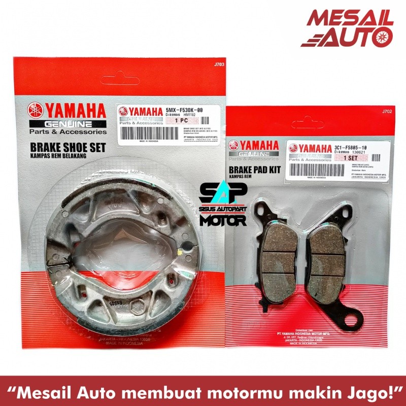 KAMPAS REM MIO J MIO NEW MIO GT 115 FINO VEGA ZR JUPITER MX / KAMPAS REM SET DEPAN BELAKANG VIXION