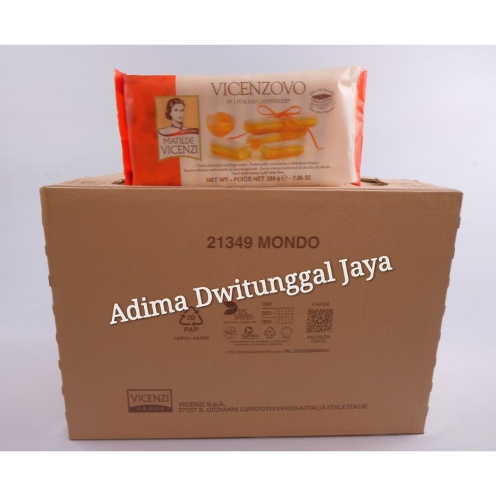 

Biskuit Tiramisu / Biscuit Lady Finger Vicenzovo 12x200gr - Karton