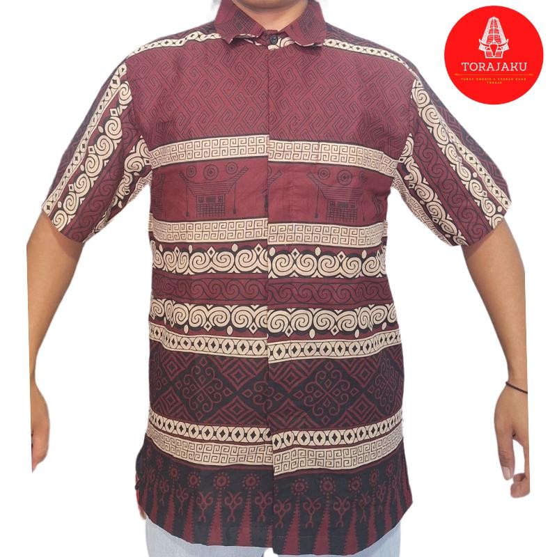 TORAJAKU Baju Batik Toraja, Kemeja Batik Toraja Pria