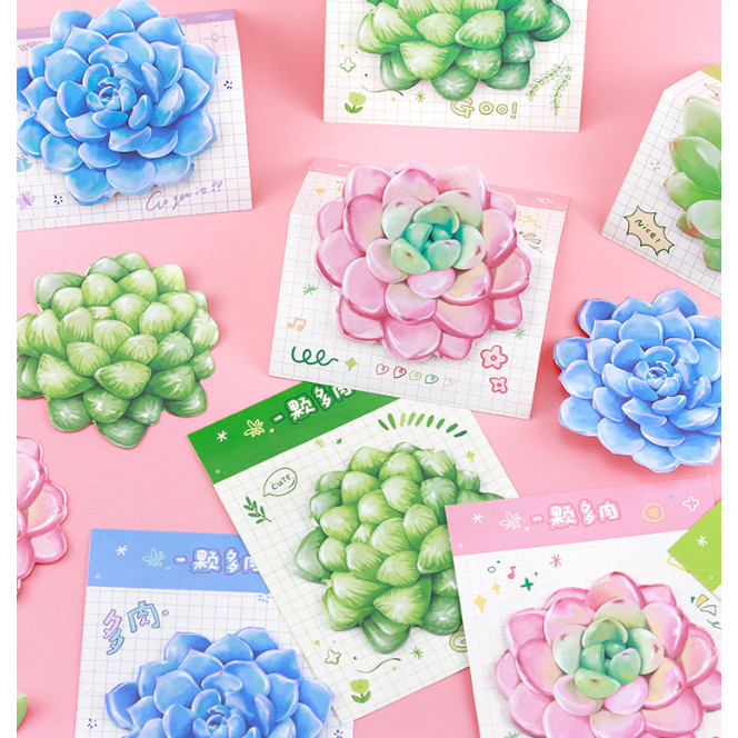 

HFM - Sticky note motif bunga Memo tempel flower kaktus