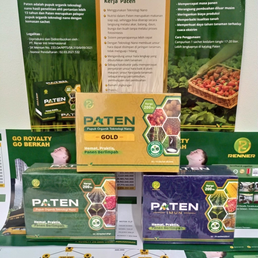Terlaris Pupuk Paten Gold / Paten Organik / Imun Paten Teknologi Nano / Pupuk Paten Gold Sawit