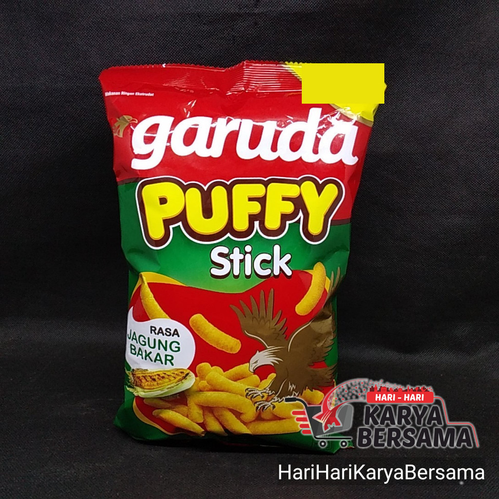 

MAKANAN RINGAN SNACK GARUDA PUFFY STICK RASA JAGUNG BAKAR 60GR