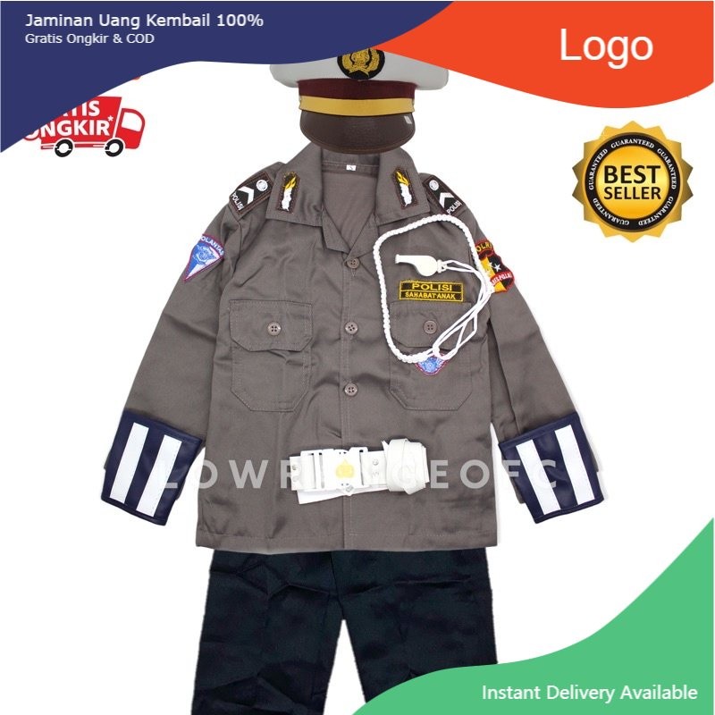Baju Polisi Anak / Seragam Polisi Anak / Kostum Polisi Anak / Setelan Polisi Anak / Pocil Anak / Har