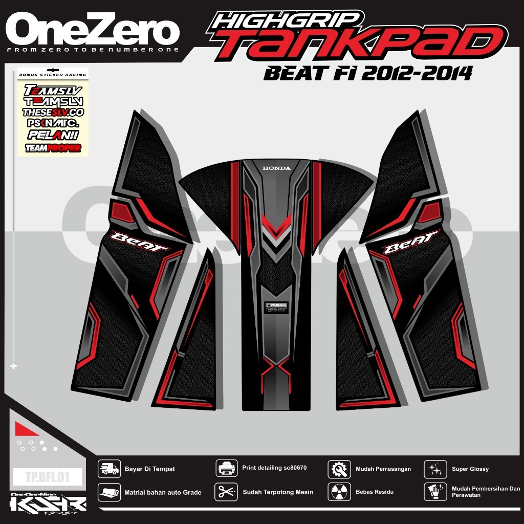 STIKER DASHBOARD BEAT FI PELINDUNG DASHBOARD TANKPAD BEAT FI 2014.DECKPAD (BODY PROTEKTOR DECK PAD C