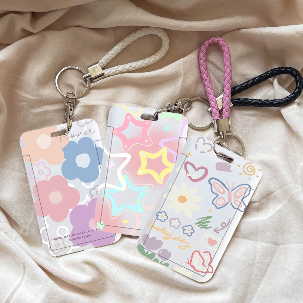 

ID CARD HOLDER MOTIF Pink star shaped PHOTOCARD PHOTO CARD