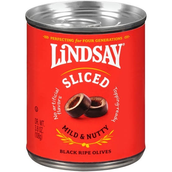 

Lindsay California Ripe Pitted Olives Slice 3.8 OZ 108gr - Mild & Nutty - Buah Zaitun Iris