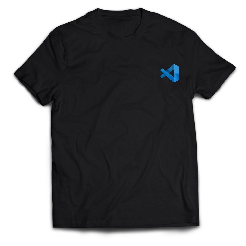 Kaos Pria Programmer Coding VS CODE LOGO Dewasa Baju Atasan Unisex PakeKaos
