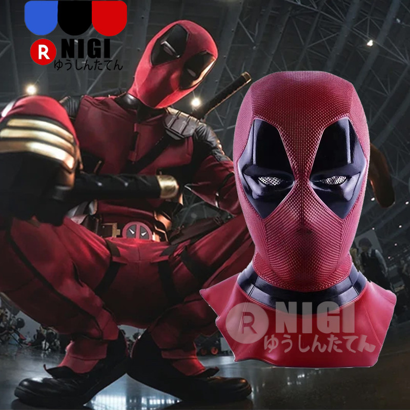 NIGI Topeng Deadpool Topeng Full Face Deadpool Masker Wajah Kostum Deadpool Kostum Haloween Face