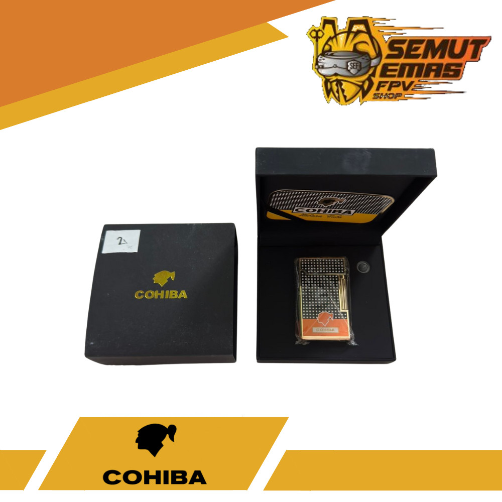 COHIBA Cigar Lighter Korek Cerutu Compact Size with Black Case