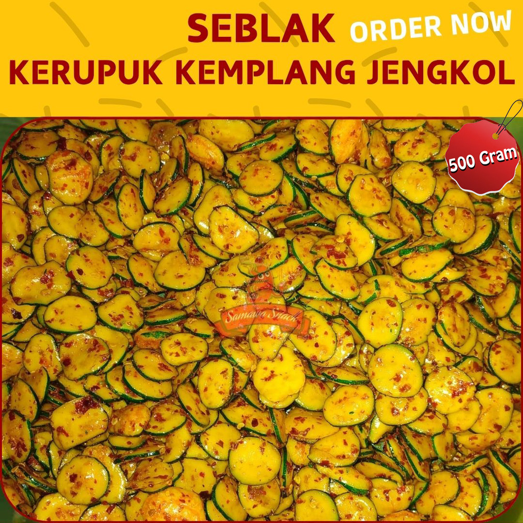 

Kerupuk jengkol bulat extra pedas daun jeruk isi 500 gr