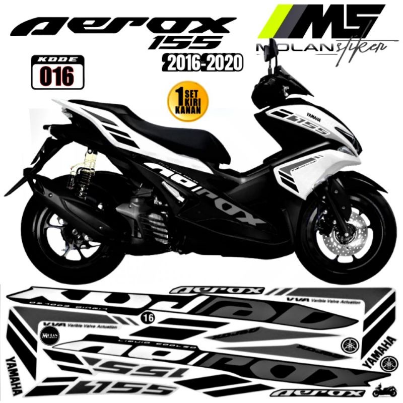Decal Sticker Striping Variasi Aerox Old Aerox 155 Old 2016-2019 Aerox 155 Lama Yamaha Aerox 155 Vva