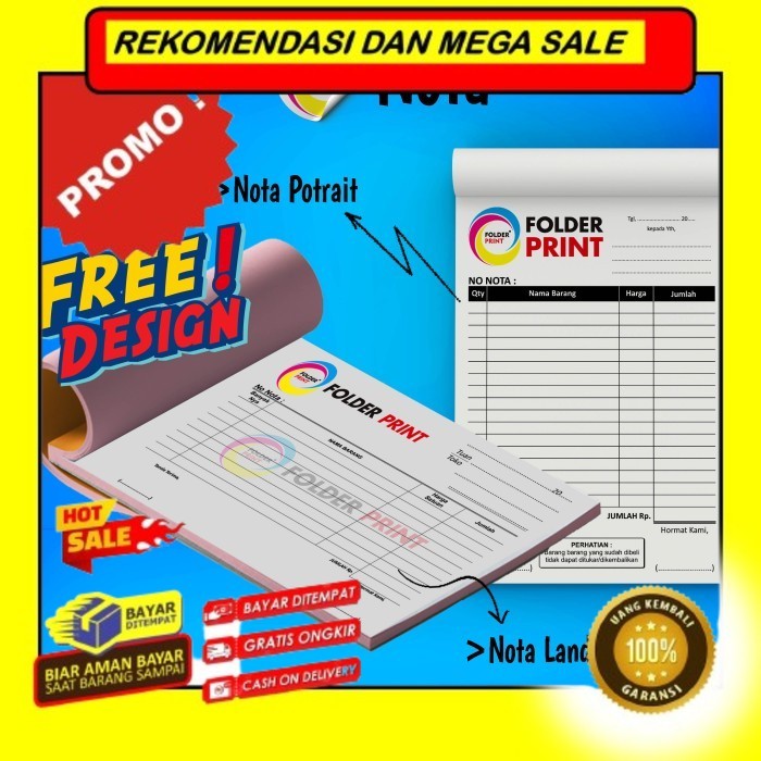 

Rekomendasi Terlaris Nota Kwitansi Bon Custom Satuan Full Warna - A6 (1/4 FOLIO), 1 PLY BW Promo