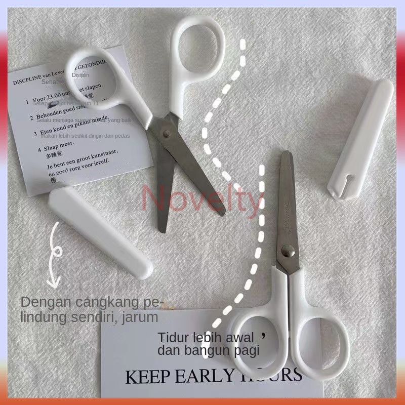 

Novelty Putih Portabel Buatan Tangan Gunting Kecil/Gunting Kertas Mini Stainless Steel/Gunting Kertas Anak-anak