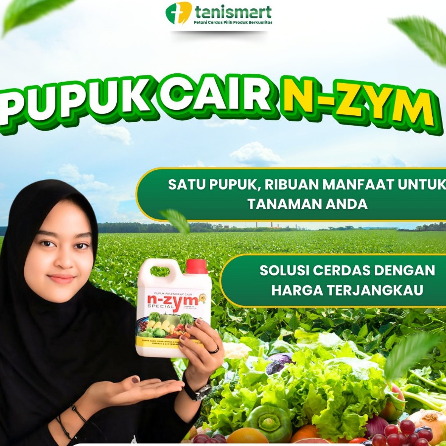 PUPUK CAIR | PUPUK NPK | PUPUK PELENGKAP CAIR N-ZYM 5 LITER | PUPUK TANAMAN | PEMBESAR BUAH