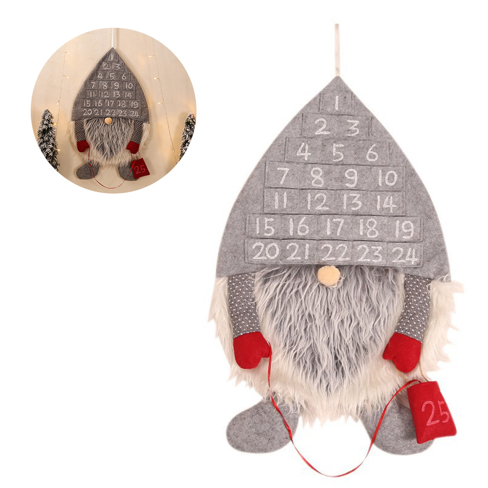 

Felt Advent Calendar Christmas Decoration Christmas Hanging Calendar Perfect Size Creative Forest Man Ornaments for Boys Girls