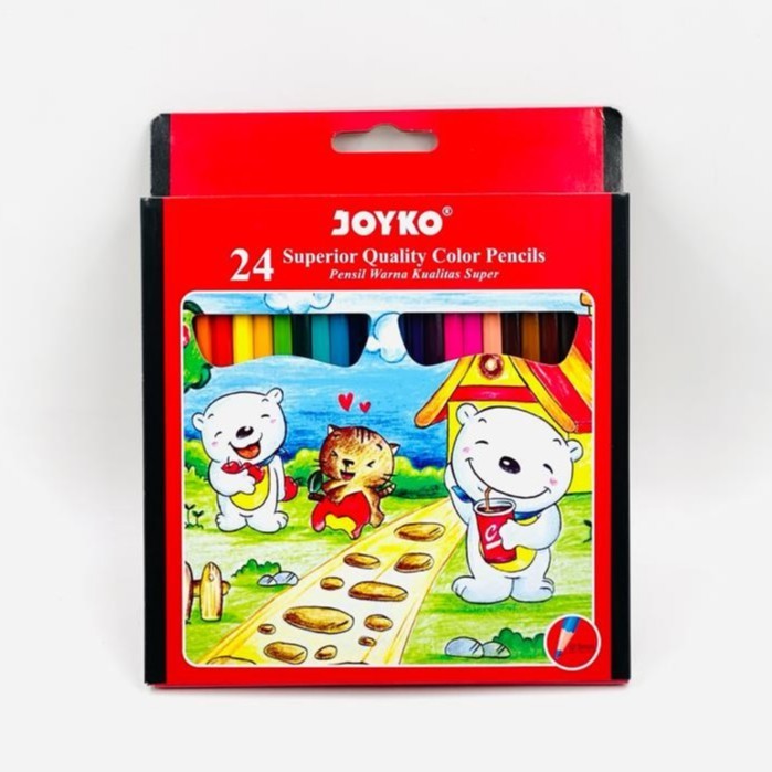 

( StaLand) Pensil Warna / Pensil Gambar / Color Pencil JOYKO 24 WARNA PANJANG CP-24PB