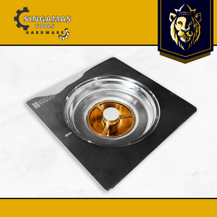 BONUCCI Saringan Pembuangan Got Kuningan 4" - Floor Drain Stainless Steel