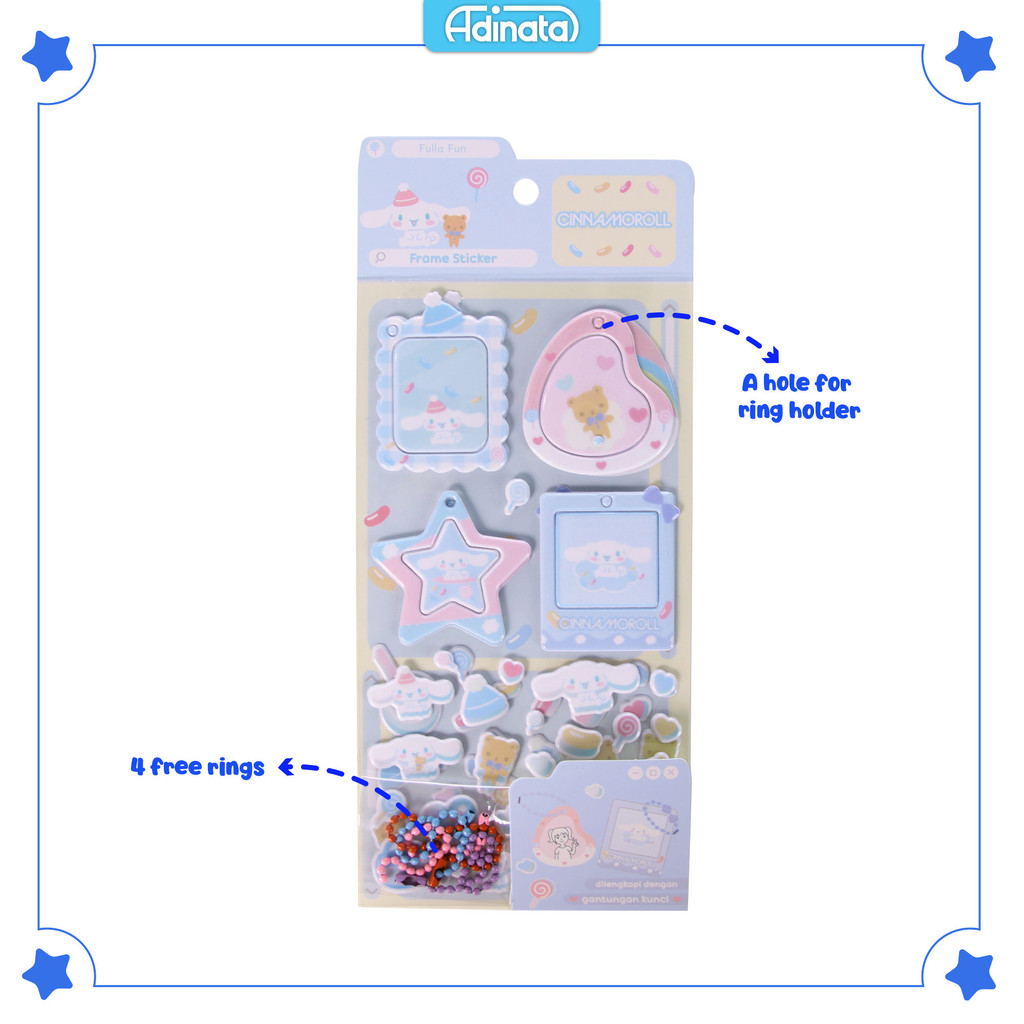 

Cinnamoroll Frame Stickers 2417-6188 / Stiker - Adinata