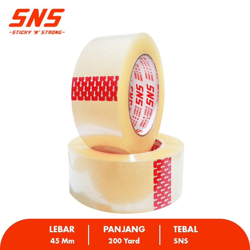 

LAKBAN BENING / COKLAT 200 YARD x 45mm SNS Sticky N Strong