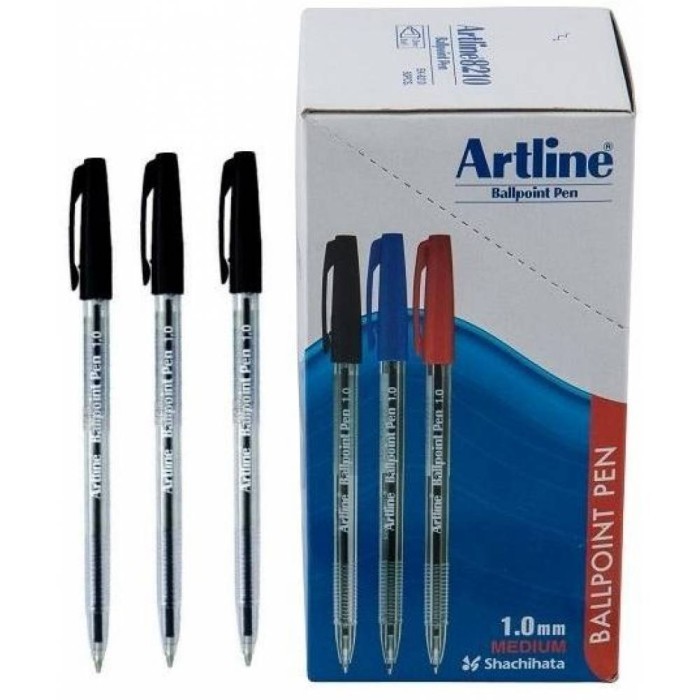 

PULPEN PEN PENA BALLPOINT ARTLINE 8210 1.0 MM PACK 12 PCS - Hitam