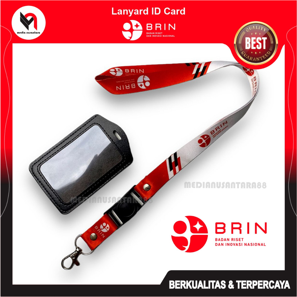 

BRIN Tali Lanyard ID Card Logo Badan Riset Dan Inovasi Nasional