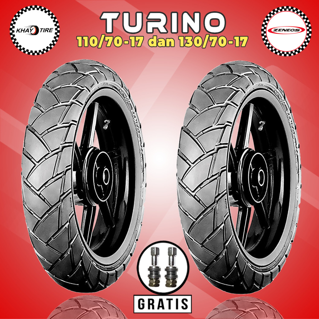 Paket Ban Motor Adventure Touring Zeneos Turino 110/70 + 130/70 Ring 17 Tubeless