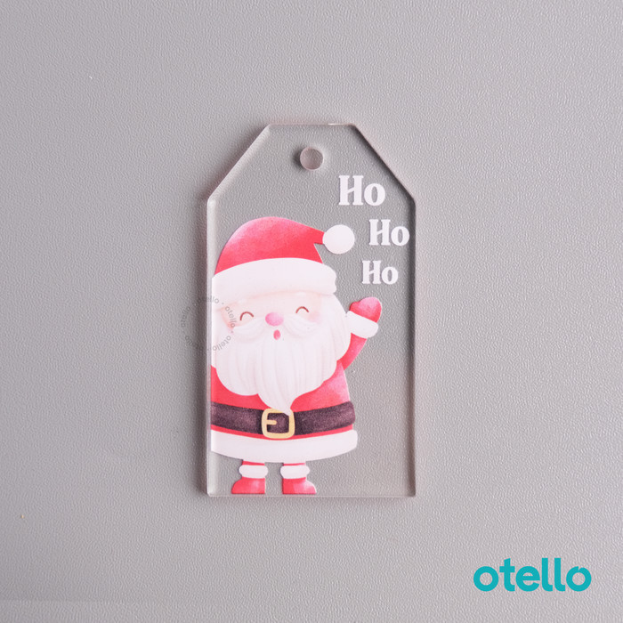 

Premium Hang Tag Label Natal Gantungan Hampers Tag Hiasan Acrylic - Santa