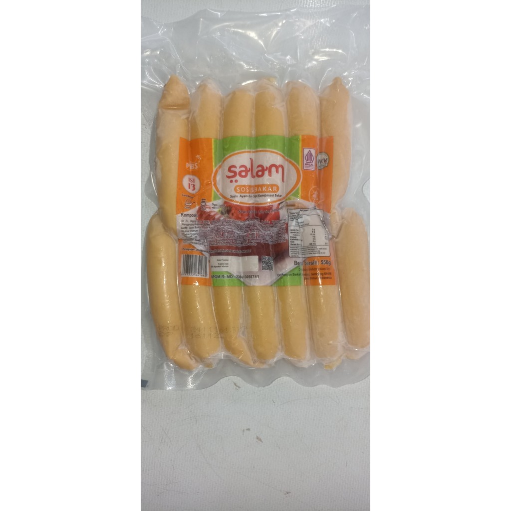 

Salam Sosis Bakar Mini 500 Gram - Isi 13 pcs