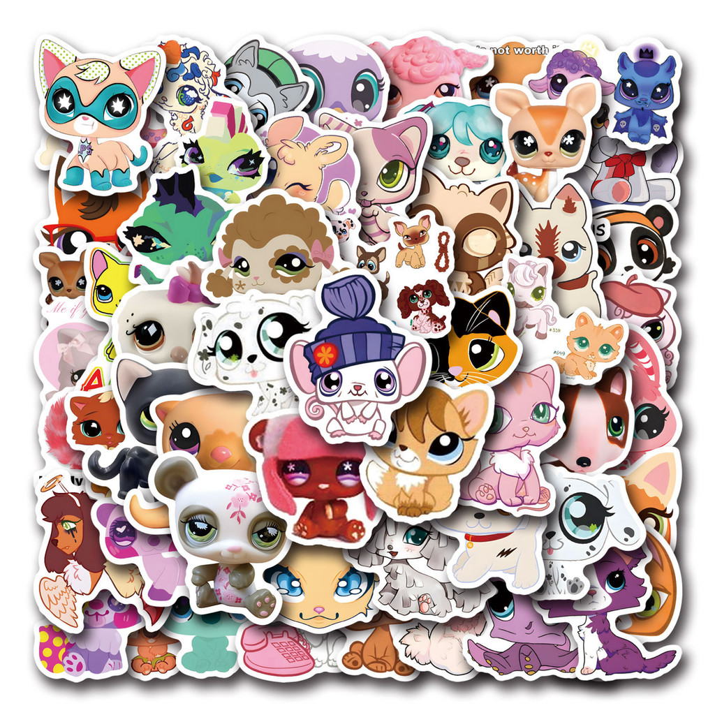 

10/55/110PCS Littlest Pet Shop Stickers Game Stciekr For Luggage Laptop Phone Guitar Wardrobe Water Bottle Skateboard Kids Toys