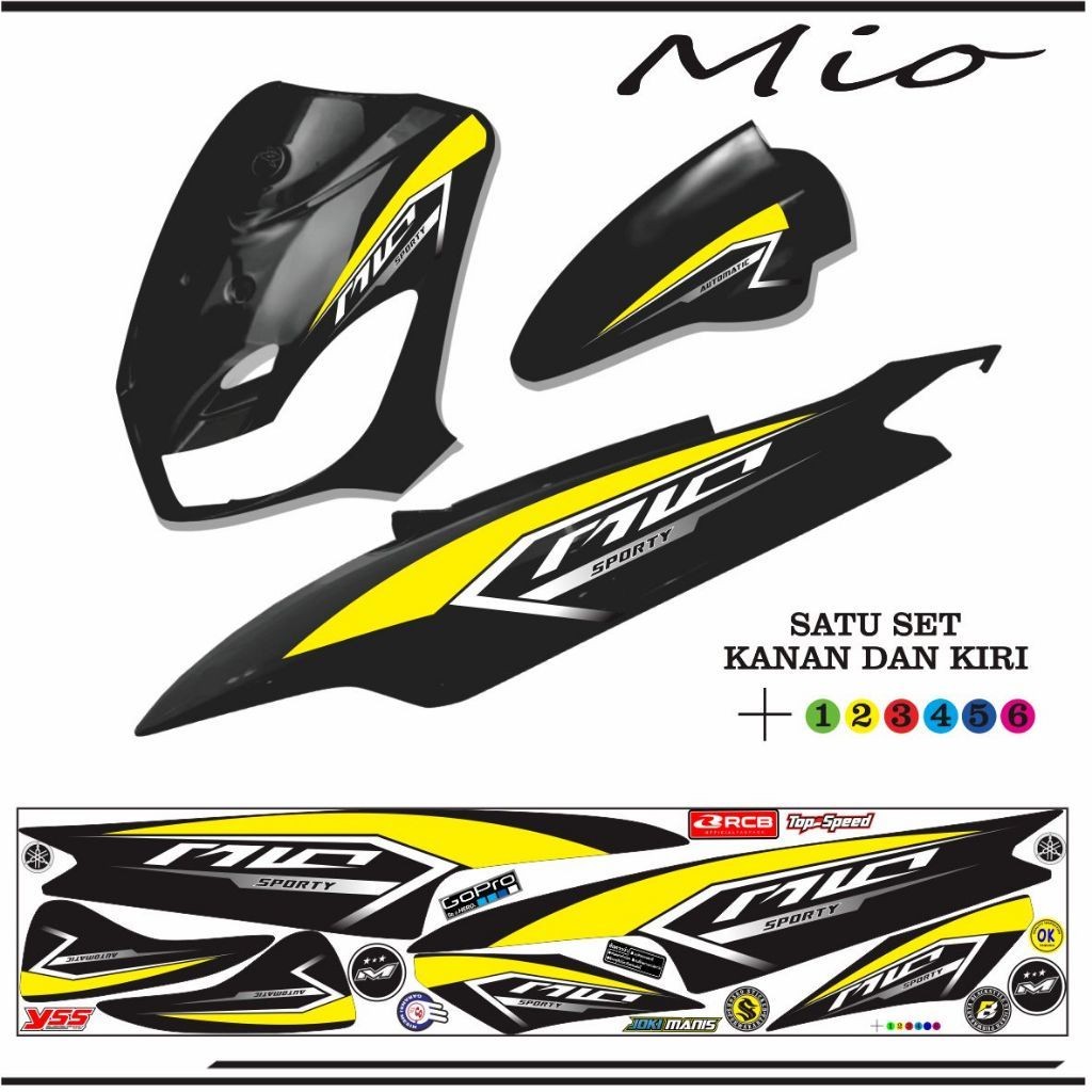 VARIASI SETIKER STRIPING STIKER MOTOR MIO