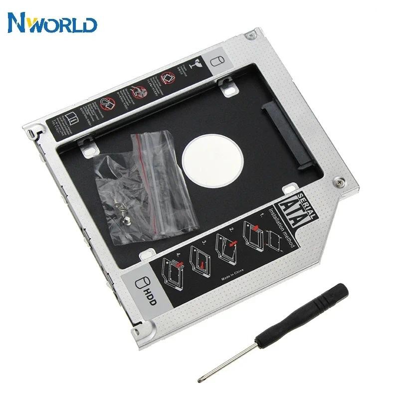 Aluminum SATA 3.0 2nd HDD Caddy 9.5mm SSD CD DVD Case HDD Enclosure for Apple Macbook Pro Air 13/15/