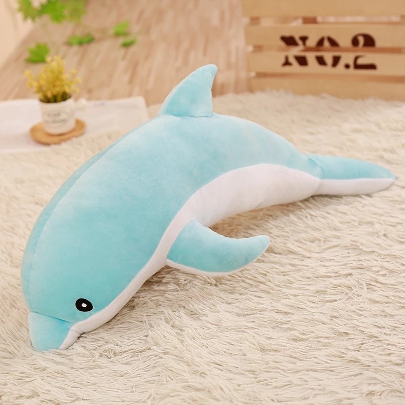 

New 30cm Lovely Dolphin Plush Toys Stuffed Soft Cute Animal Dolls Sofa Decor Baby Pillow Cushion for Kids Children Gifts