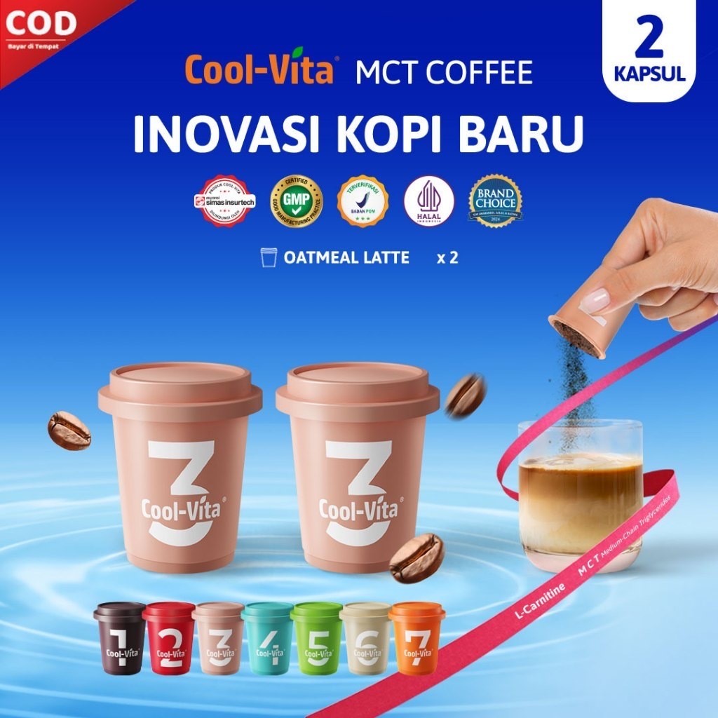 

2 Capsule Coolvita MCT Coffee Capsule Kapsul Berbagai Rasa Inovasi Kopi Baru-Oatmeal